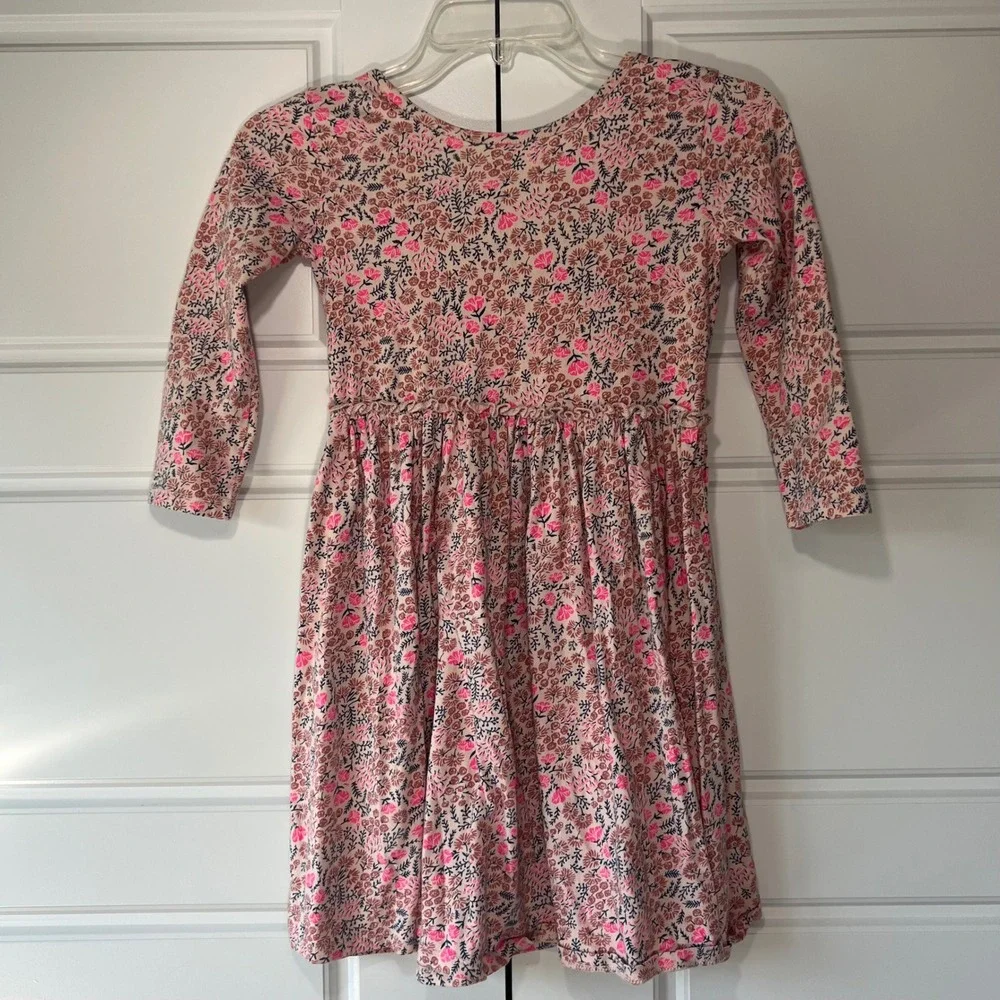 Harper Canyon Girls Floral Dress Size 8 Long Sleeve Pink Brown‎ Casual